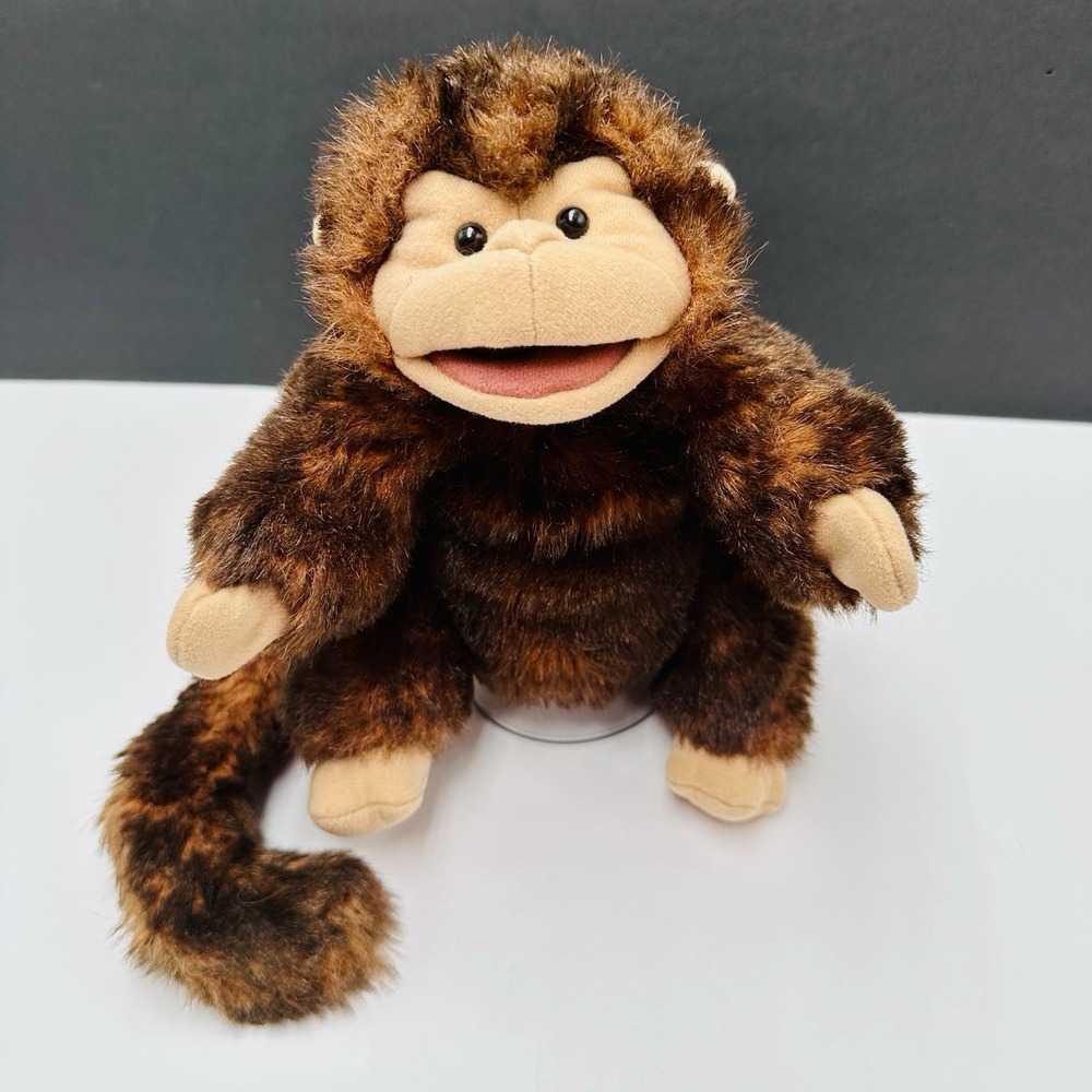 Folkmanis Puppet Monkey With Long Tail Plush 14" Stuffed Animal Toy